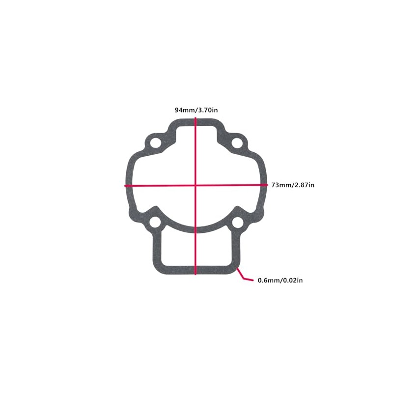 Pack of 4 Motorcycle Engine Cylinder Foot Gaskets 0.6 mm