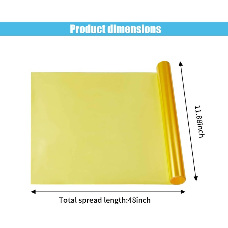 11.88×48 Inches Car Light Self-Adhesive Tint Film Brake Light Headlight