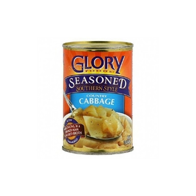 Glory Foods, Seasoned, Country Cabbage, 15oz Can (Pack of 6)