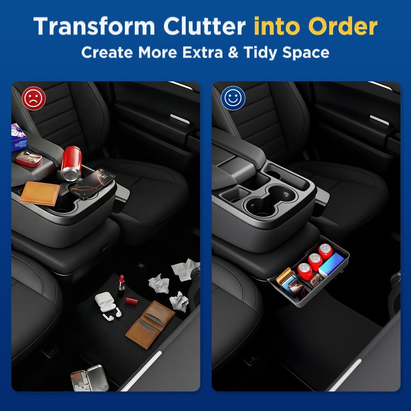 DAZANZAN Center Console Hanging Organizer Tray for Chevy Silverado/Sierra 1500(2019-2026)