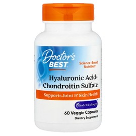 Doctor's BEST Doctors Best Hyaluronic Acid+ Chondroitin Sulfate, Supports Joint & Skin Health, Non-GMO, Gluten Free, Soy Free 60 Veggie Capsules