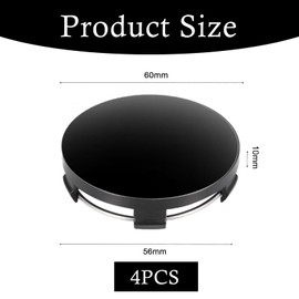 4Pcs Hub Centre Caps, 60mm Universal Black Alloy Wheel Hub Caps, Stable Durable Car Wheel Center Hubs Cap Replacement, Compatible With Various Models, for All Types of Wheels Centre Cap