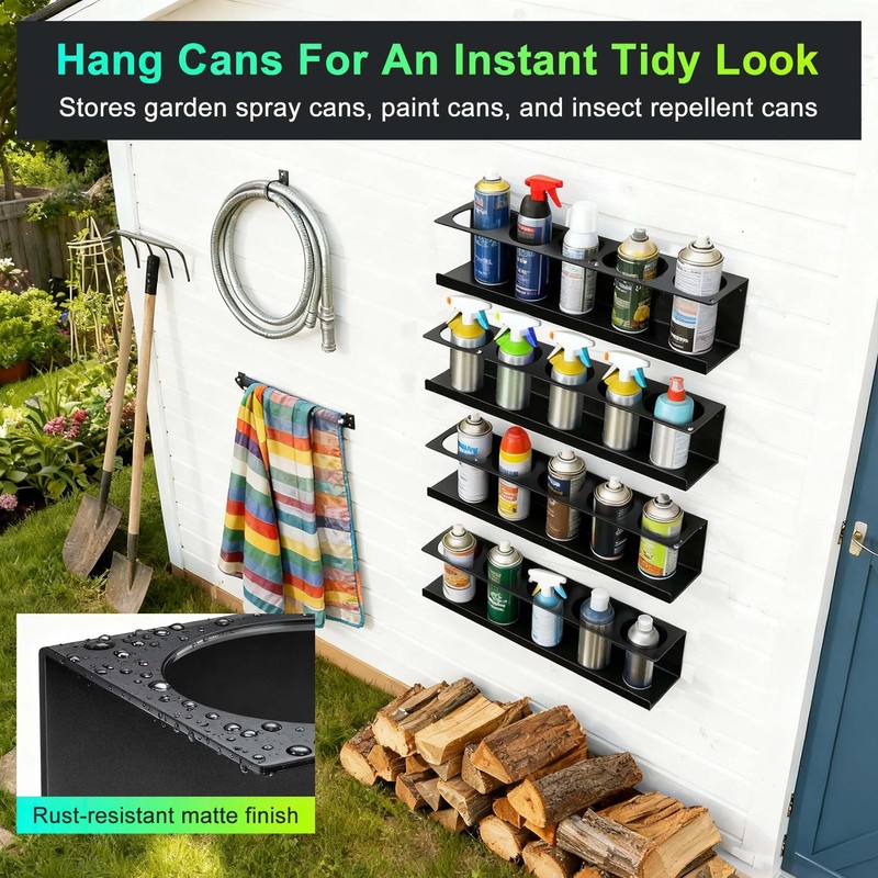4 Pack Spray Can Holder, Wall Mount Spray Bottle Holder