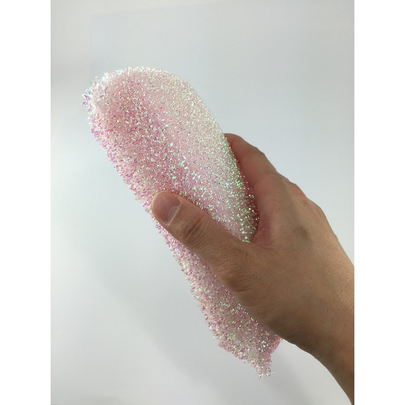 Marna W032P Glitter Sponge for Bathtubs (Pink), Bath Sponge (For