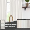 TOPICK Opaque Net Curtains Kitchen White Bistro Curtain with Drawstring