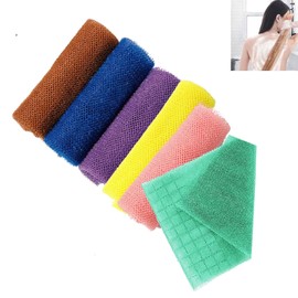 6 PCS African Net Sponge, African Wash Net for Deep Cleansing, Back Scrubber Bath Sponge, Exfoliating Body Scrubber for Men and Women (Purple, Pink, Blue, Coffee, Lake Green, Yellow)