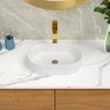 Lordear Vessel Sink Oval 19 x 12 Inch White Ceramic