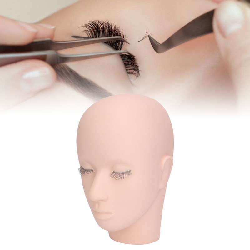 Eyelash Mannequin Head 3 Layers High Density Lash Extension Makeup
