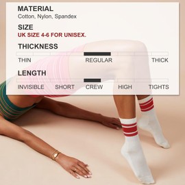 seagallery 3 PAIRS Socks Women Striped Crew Socks For Women Retro Athltic Socks Casual Calf Novelty Socks Unisex MultiColor