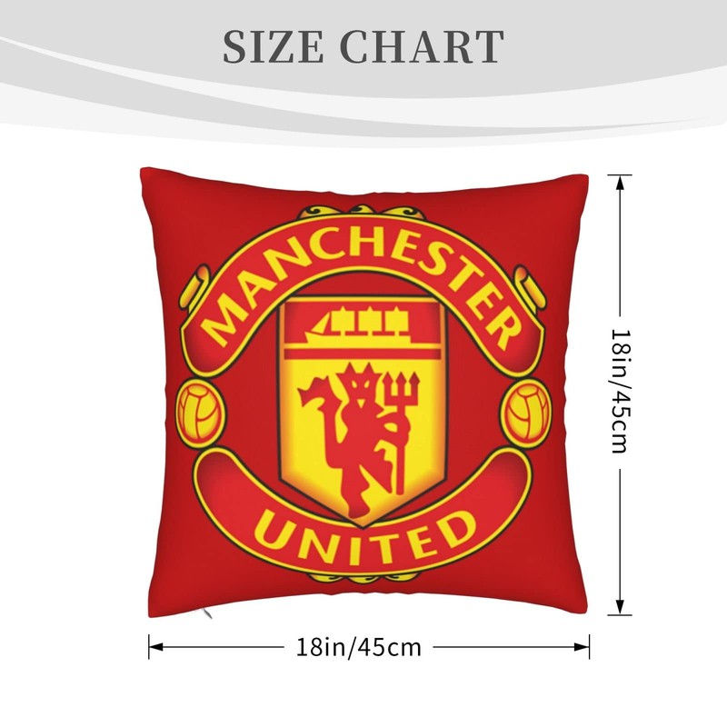 Manchester Home Throw Pillow Case Couch Sofa Bedroom Decorative Square