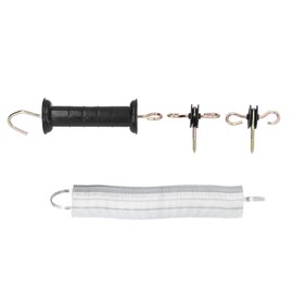 Electric Fence Gate Kit, Agricultural Fencing PP Iron 5 Meters Animal Spring Door Accessory with Handle Insulated Nail