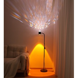 Sunset Projector Lamp, Standing Dual Light Floor Lamp with Remote Control, Water Ripple Sunset Lamp, Replaceable Filter 360° Rotating LED Floor Lamp, 3 Color Changing Living Room Sunset Floor Lamp