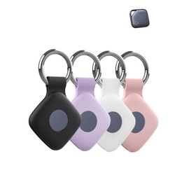 Case for UGREEN Tracker Tags - Superior Silicone Build, Shockproof & Anti - Slip.Protects Against Scratches. Precise Cutouts Ensure Full Functionality.Black+White+Pink+Purple.
