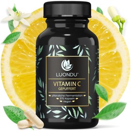 Vitamin C 375 Capsules 1000mg per Daily Dose, High Dose, Vegan - Vitamin C from Fermentation - Produced in Germany - Packaging May Vary