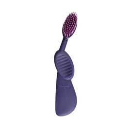 RADIUS - Cepillo flexible con cerdas suaves sin BPA y aceptado por ADA, diseñado para mejorar la salud de las encías y reducir los problemas, mano derecha, morado, paquete de 1