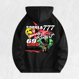 Sopula 777 Graphic Hoodie 100% Cotton US Warehouse 6 ColorsColor: Army Green, Size: L