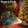 15 Feet Green Extension Cord for Christmas Tree, 3 Outlet,
