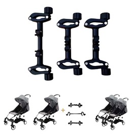 Twin Stroller Connector Side by Side, Universal Stable Baby Stroller Pushchair Connectors Detachable Adjustable Two Single Strollers into a Double Stroller
