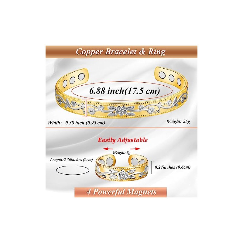 Cigmag Cigmag 9X Lymphatic Drainage Copper Bracelet for Women Ultra