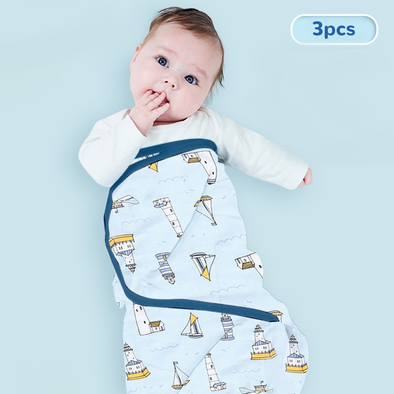 3pcs Baby Swaddle Sleep Sacks Cotton Swaddle Blanket for 0