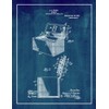 Cigar Humidor Patent Print Midnight Blue with Border (5" x