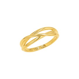s.Oliver 2037826 Women's Ring 925 Sterling Silver Gold Comes in Jewellery Gift Box, Silver, None