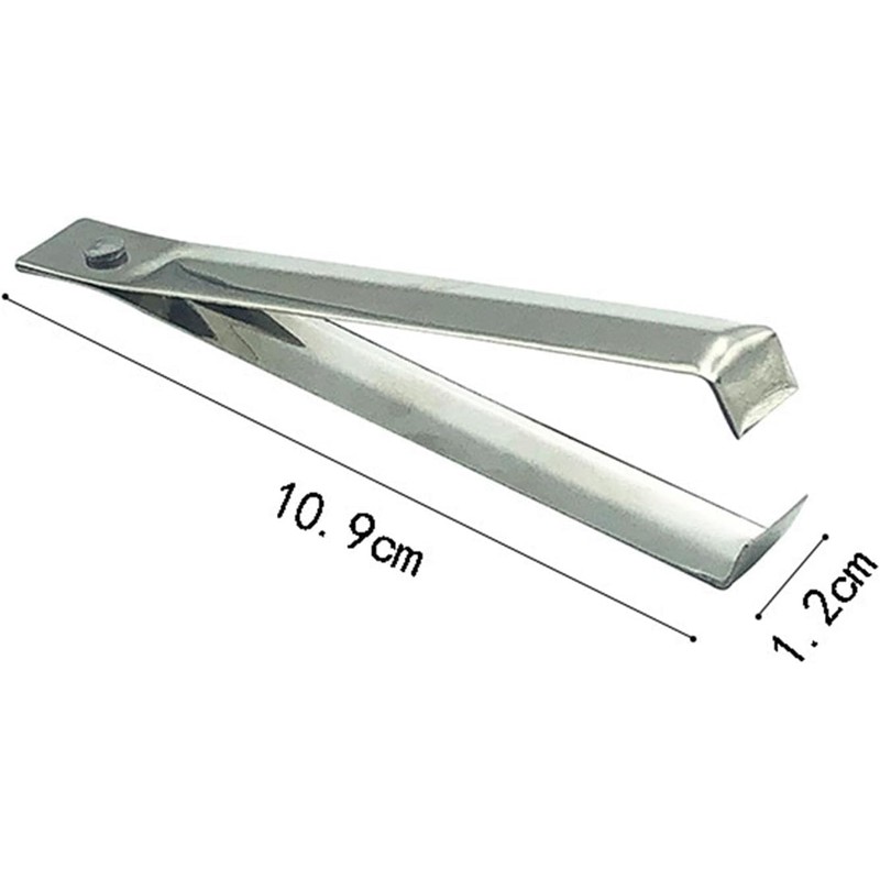 2 pieces silver herringbone tweezers set, garlic peeler, garlic tweezers