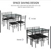 VECELO Kitchen Dining Table and Chairs Set for 4, PU