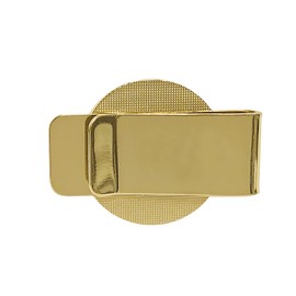 Coin Money Clip - Presidential Seal JFK Half Dollar Colorized We The People - Brass Moneyclip Layered in Pure 24k Gold - Holds Currency, Credit Cards, Cash - Genuine U.S. Coin