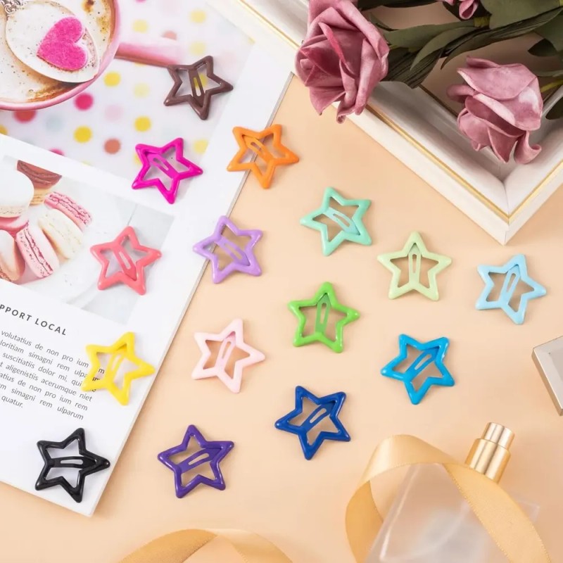 100 Horquillas Estrella Multicolor Iyouwei