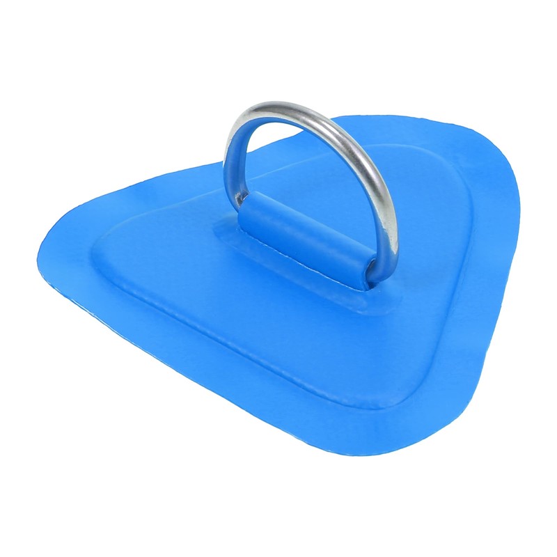 X AUTOHAUX 6pcs D Ring Patch PVC Stainless Steel Triangle