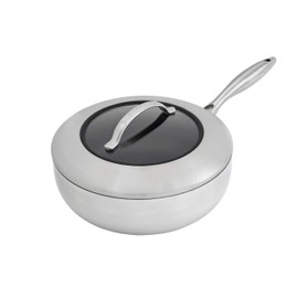 Scanpan CTX Covered Deep Sautè Pan, 4 Quart, Silver