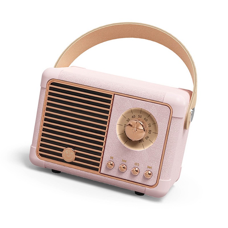 Bluetooth Speaker Compact Portable Retro Look HIFI Stereo Sound Multifunctional
