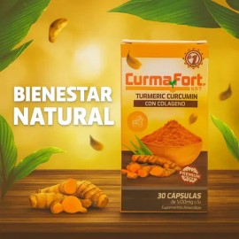 Curmafort Turmeric Curcumin Con Colágeno 30 Caps De 500 Mg