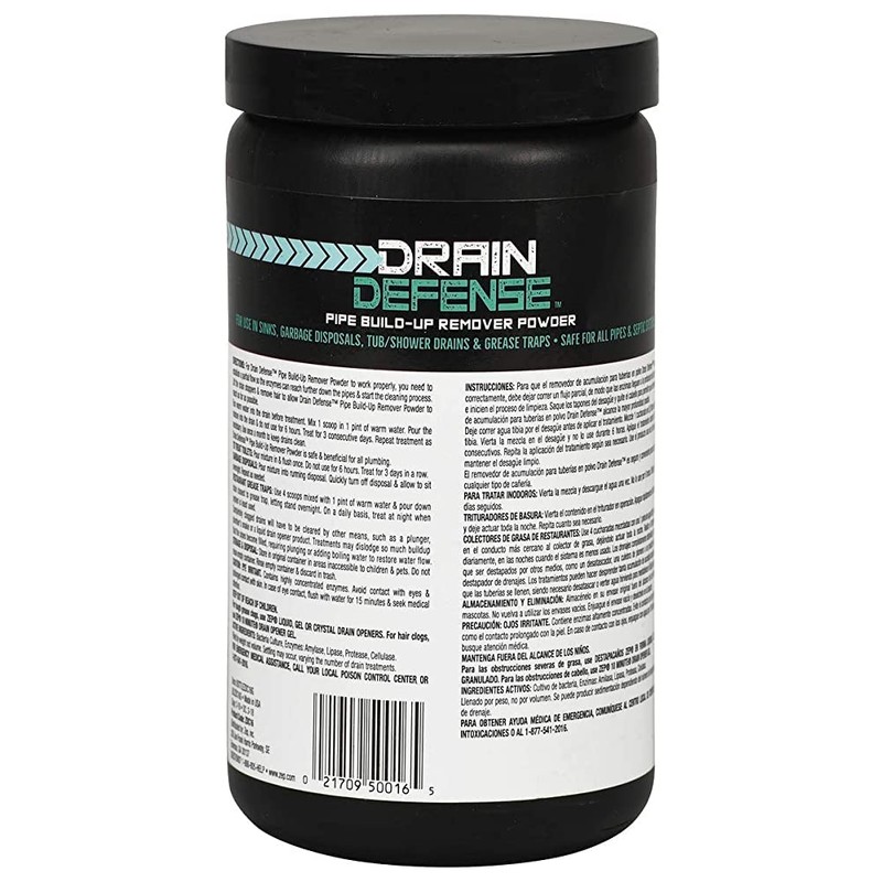 Zep Drain Defense Enzymatic Cleaner Powder - 18 oz (Case