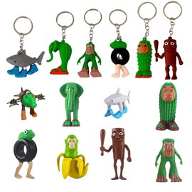 KRYMXAR Tung Tung Tung Sahur Figurine 14 Piece Set Miniature Figures and Key Chains Ideal for Decoration and Collectors