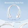 GULAKI White Rechargeable Neck Fan with 3800RPM Motor 3 Speed