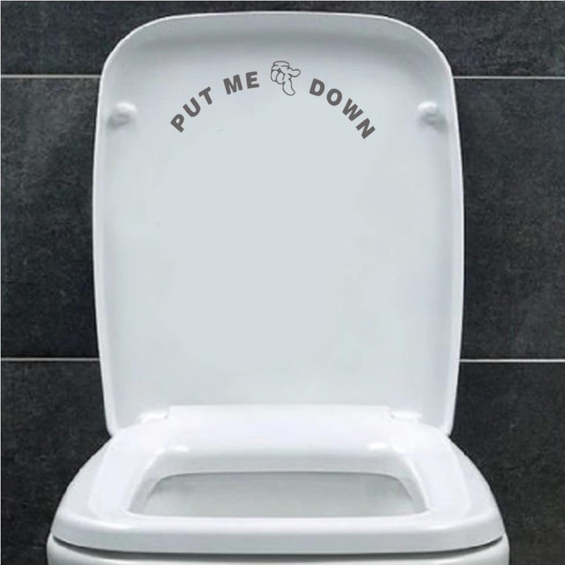 Pack of 2 Fun 'Put Me Down' Toilet Seat Funny