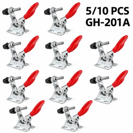 GH-201A Horizontal Toggle Clamps for Woodworking – U-Shaped Bar Quick-Release Workholding Tools, 27 kg Holding Capacity