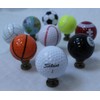 Golf Ball Lamp Finial, White, 2.25"h