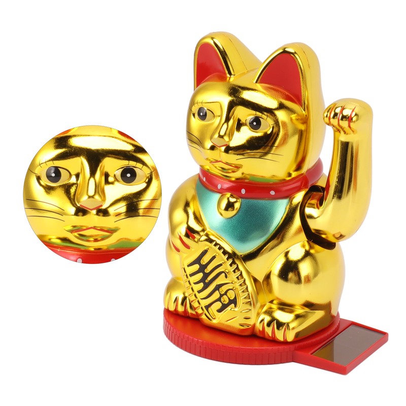 Solar Energy Powered Wealth Welcoming Cat with Waving Arm 6