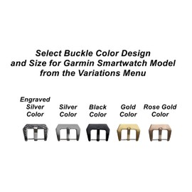 NICKSTON Black and Gray Embossed Leather Band Compatible with Garmin Vivomove 3S and Vivoactive 4S Strap Pins and Tool PT18 (5. Rose Gold Color Buckle, for Garmin Vivoactive 4S)