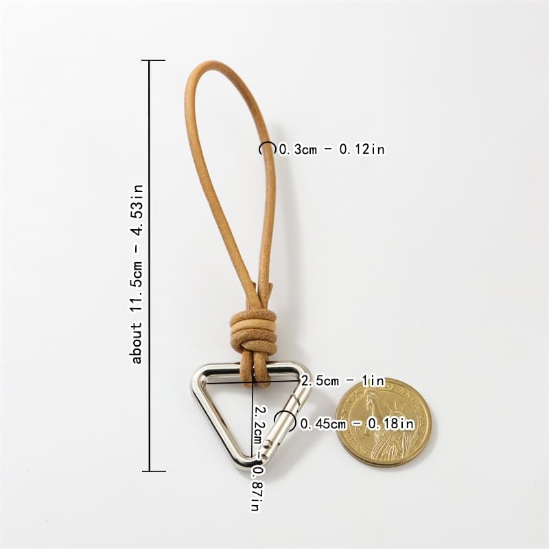 Tanjun Key Chain, Keyring, Simple, Genuine Leather, Leather, Belt Loop,