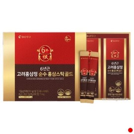 Bottu 보뚜 6년근 고려홍삼정 순수 스틱골드 선물 추천 30포 Bottu 6-Year-Old Korean Red Ginseng Extract Pure Stick Gold Gift Recommendation 30 Packs