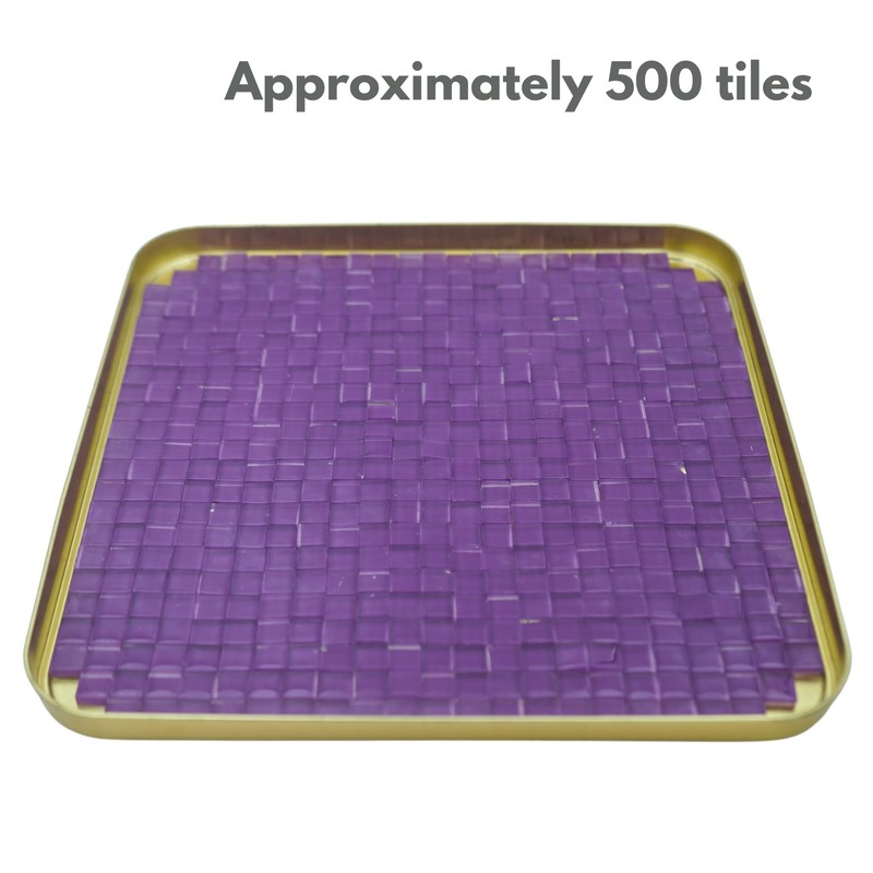 Yuvori 0.5kg Square Crystal Mosaic Tiles 1cm DIY for Bathroom,