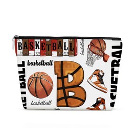 Basketball Gifts Basketball Accessories Stuff Makeup Bag, Basketball Lover Gifts Cosmetic Bag for Women Girls Sport Team Players Coworker Daughter Friends Birthday Christmas Friendship Gifts