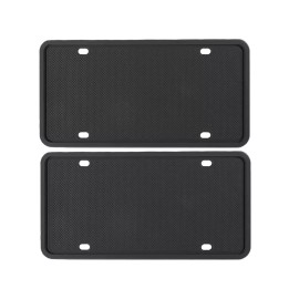Unbranded 2 Pack Silicone License Plate Frame Covers Rubber License Plate Bracket Holder
