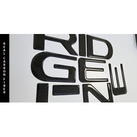 Tailgate Raised Stickers Insert Letters fits 2024 2025 26 Ridgeline Real Carbon Fiber