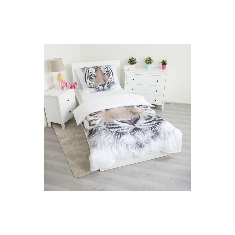 Tiger Blanc Bed Linen 100% Cotton 140 x 200 cm