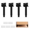 Lvjkes Pack of 4 Adjustable Furniture Feet, L-Shaped Feet for